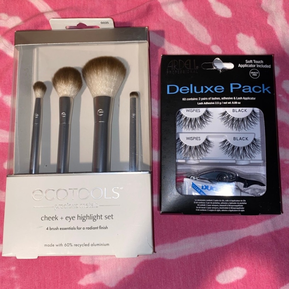 Beauty Bundle: Ardell Deluxe Pack with ECOTOOLS Cheek & Eye Highlight Set
